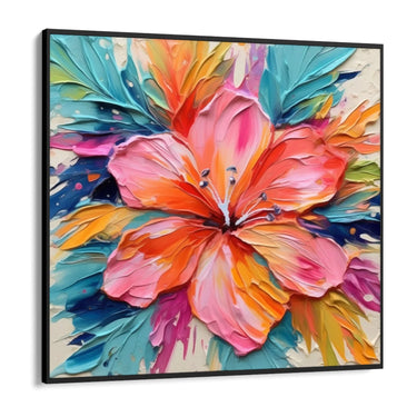 Quadro Stampa su Tela Trasparenze Floreali 70x70cm - CupidoDesign