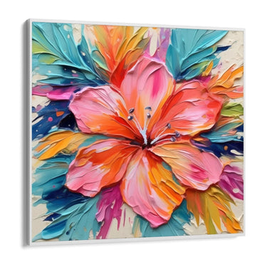 Quadro Stampa su Tela Trasparenze Floreali 70x70cm - CupidoDesign