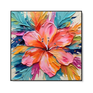 Quadro Stampa su Tela Trasparenze Floreali 70x70cm - CupidoDesign