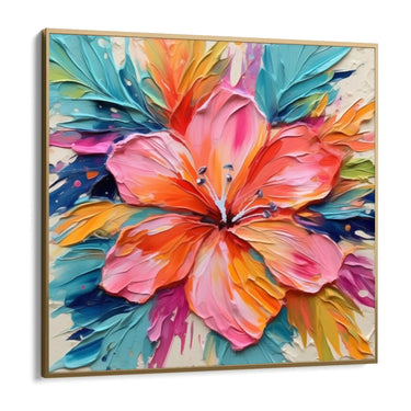 Quadro Stampa su Tela Trasparenze Floreali 70x70cm - CupidoDesign
