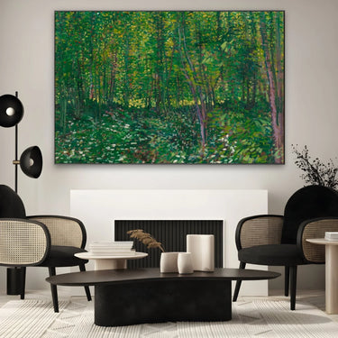 Quadro Stampa su Tela Trees and Undergrowth, Vincent Van Gogh - CupidoDesign