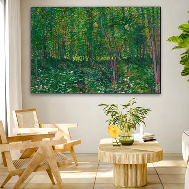 Quadro Stampa su Tela Trees and Undergrowth, Vincent Van Gogh - CupidoDesign