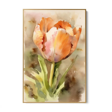 Quadro Stampa su Tela Tulipano Acquarello - CupidoDesign
