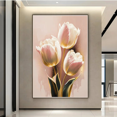 Quadro Stampa su Tela Tulipano Delicato - CupidoDesign