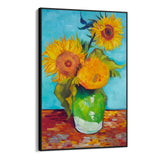 Vase aux trois tournesols, Vincent Van Gogh