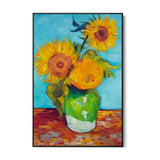 Vase mit drei Sonnenblumen, Vincent Van Gogh