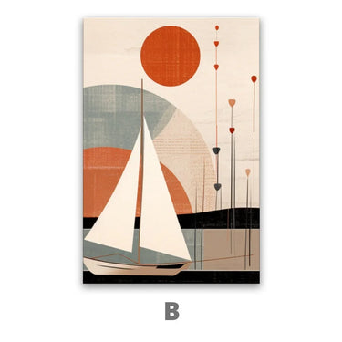 Quadro Stampa su Tela Vele geometriche - CupidoDesign