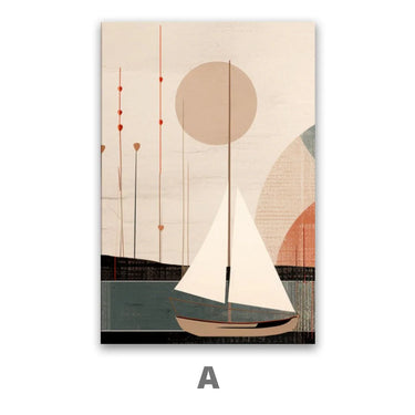 Quadro Stampa su Tela Vele geometriche - CupidoDesign