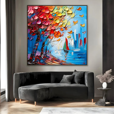 Quadro Stampa su Tela Vento d’Autunno - CupidoDesign