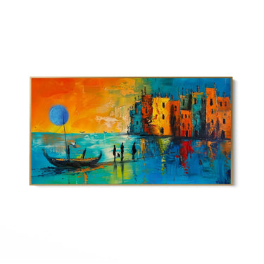 Quadro Stampa su Tela Verso il Sole Blu - CupidoDesign