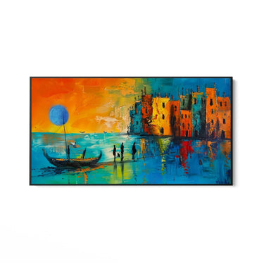 Quadro Stampa su Tela Verso il Sole Blu - CupidoDesign