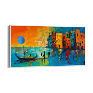 Quadro Stampa su Tela Verso il Sole Blu - CupidoDesign