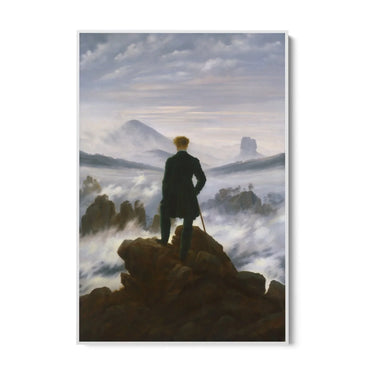 Quadro Stampa su Tela Viandante sul Mare di Nebbia, Friedrich - CupidoDesign