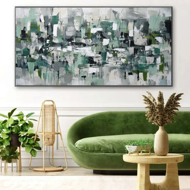 Quadro Stampa su Tela Vibrazioni Verdi - CupidoDesign