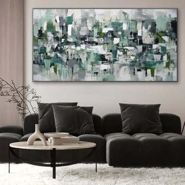 Quadro Stampa su Tela Vibrazioni Verdi - CupidoDesign