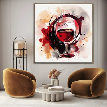 Quadro Stampa su Tela Vino Astratto - CupidoDesign
