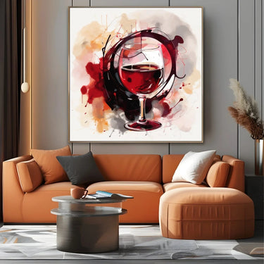 Quadro Stampa su Tela Vino Astratto - CupidoDesign