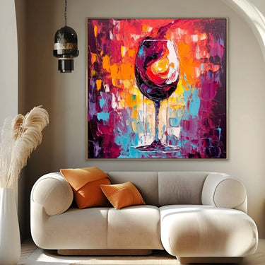 Quadro Stampa su Tela Vino Colorato - CupidoDesign