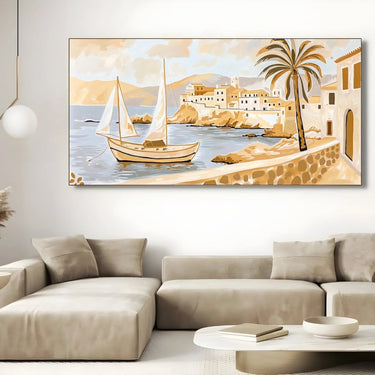 Quadro Stampa su Tela Visione di Alghero - CupidoDesign