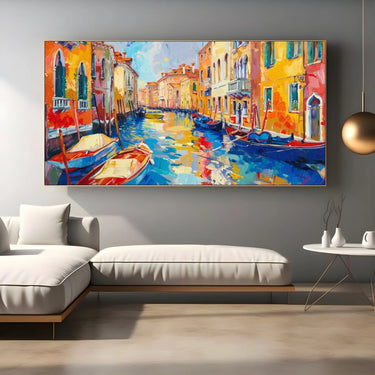 Quadro Stampa su Tela Visioni tra le Gondole - CupidoDesign