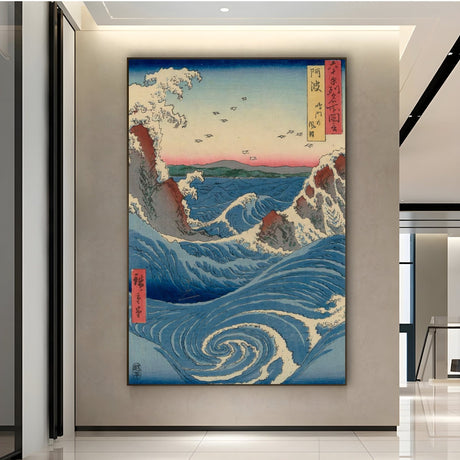 Vista del vortice di Naruto ad Awa, Utagawa Hiroshige - CupidoDesign