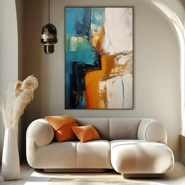 Quadro Stampa su Tela Vivacità astratta 100x70cm - CupidoDesign