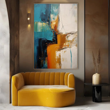 Quadro Stampa su Tela Vivacità astratta 100x70cm - CupidoDesign