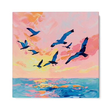 Quadro Stampa su Tela Volo al tramonto - CupidoDesign