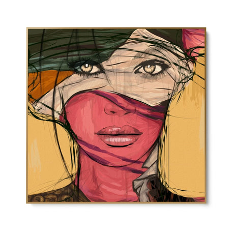 Quadro Stampa su Tela Volto curioso - CupidoDesign