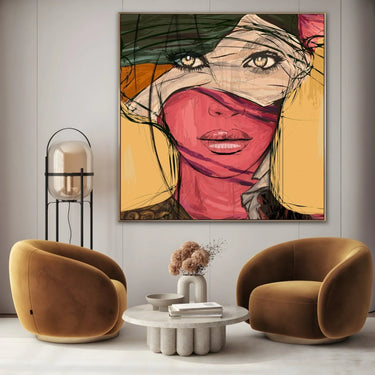 Quadro Stampa su Tela Volto curioso - CupidoDesign