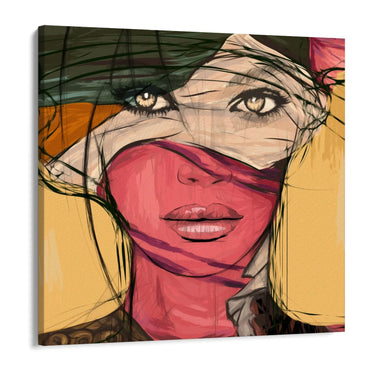 Quadro Stampa su Tela Volto curioso - CupidoDesign