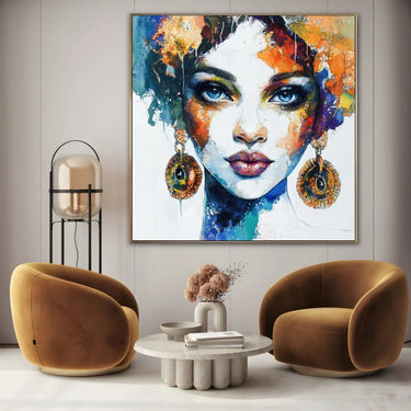Quadro Stampa su Tela Volto di ceramica - CupidoDesign