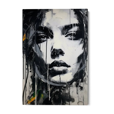 Quadro Stampa su Tela Volto in Bianco e Nero - CupidoDesign