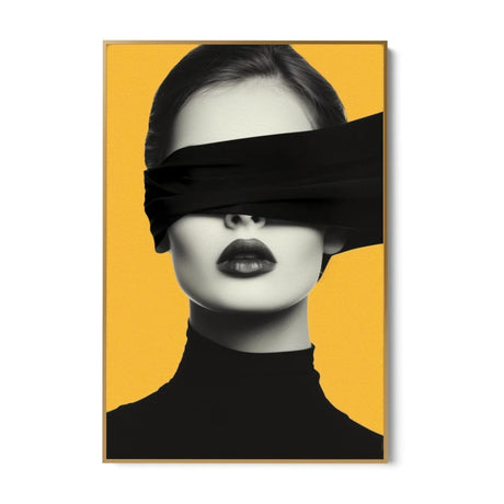 Quadro Stampa su Tela Volto in giallo - CupidoDesign