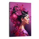 Quadro Stampa su Tela Volto Rosa - CupidoDesign
