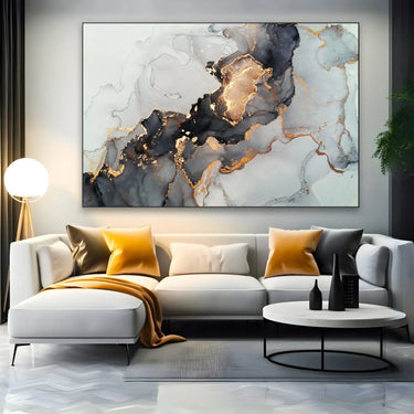 Quadro Stampa su Tela Vulcano Dorato - CupidoDesign