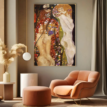Quadro Stampa su Tela Water Serpents, Klimt - CupidoDesign