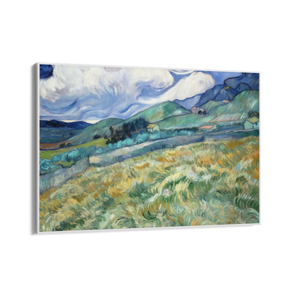 Câmpul de grâu și munții 1889, Vincent Van Gogh