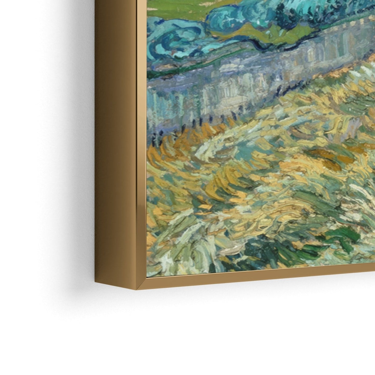 Pole pszenicy i góry 1889, Vincent Van Gogh