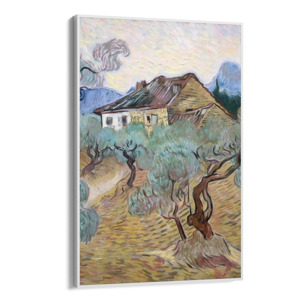 White Cottage Among Olive Trees, Vincent Van Gogh - CupidoDesign