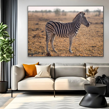 Quadro Stampa su Tela Zebra Maestosa - CupidoDesign